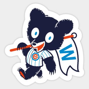 Cubs Win Flag Sticker